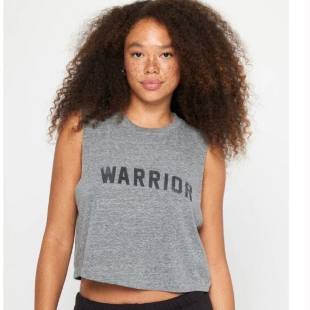 Spiritual Gangster Gray Nova Callie Crop Warrior Cropped Tank Top NWT
